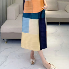 Elegant Pleats Skirt & Top Set