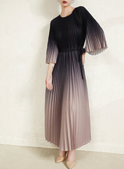 Luxury Pleated Ombre Dress