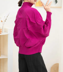 Luxury 3D Geometric Plissé Jacket