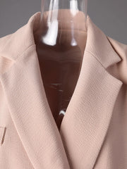 Feather Cuff Oversized Blazer
