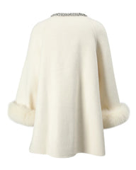 Luxury Woolen Faux Fur Coat