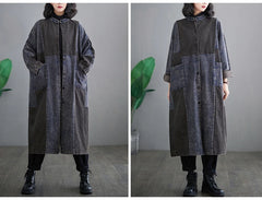 Women's Oversized Denim Patchwork Coat