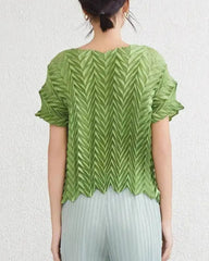 Luxury Crinkled Pleats Top