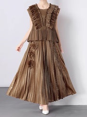 Japanese Plissé 2-Piece Skirt Set