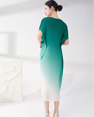 Travel Plissé Ombre Dress