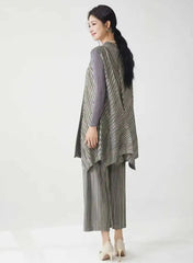 Luxury Formal Metallic Pleats Set