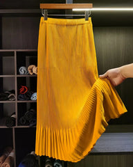 Luxury Pleated Petite-Fit Skirt