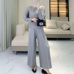 Luxe Pleated Blouse & Palazzo Pant