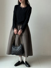 Luxury Minimalist A-Line Skirt