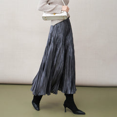 Luxury Plissé Crinkled Skirt