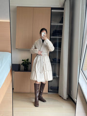 Warm Women's Wool Blend Wrap Coat