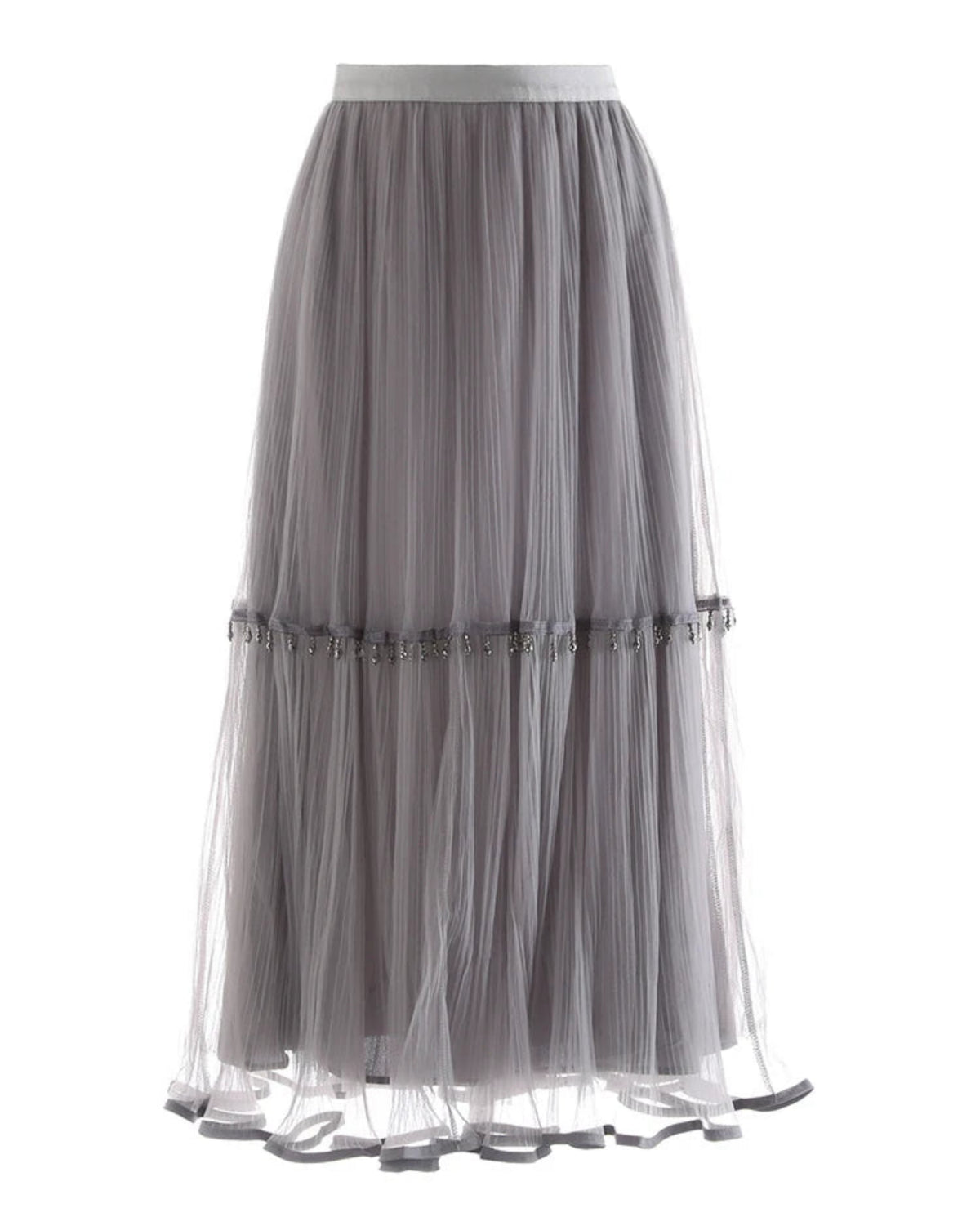 Luxury Tiered Mesh Skirt