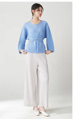 Truly Pleated Tie Back Blouse
