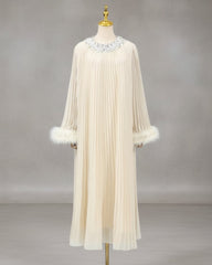 Formal Luxury Diamond Plissé Dress