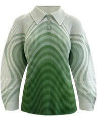 Signature Pleated Polo Top