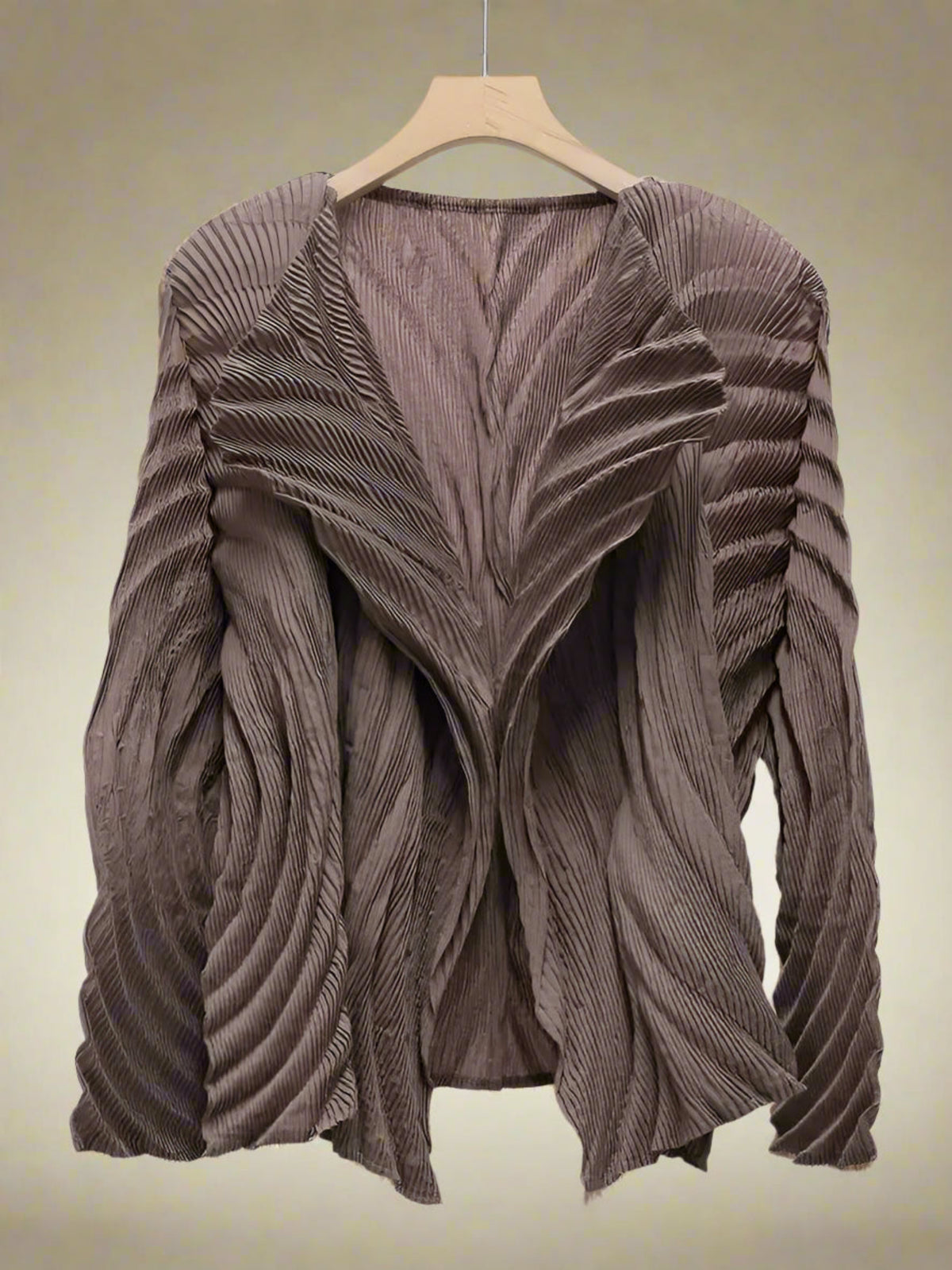 Luxe Pleated Geometric Cardigan