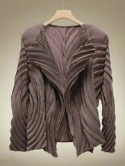 Luxe Pleated Geometric Cardigan