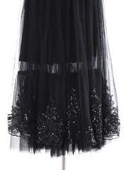 Luxury Lace Embroidered Tulle Skirt