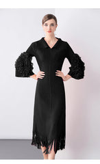 Luxury Cocktail Pleats Dress