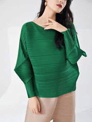 Relaxed Japanese Pleated Blouse