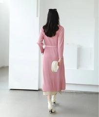 Truly Pleated Stretchy Long Coat