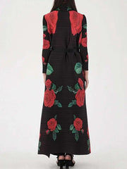 Rose Pleated Longline Coat