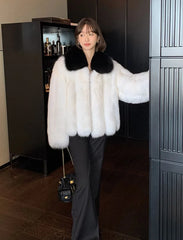 Women's Cozy Luxury Fluffy Faux Fur Coat