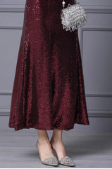 Luxury Sequin Cape Sleeve Dress