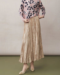 Luxury Plissé Crinkled Skirt
