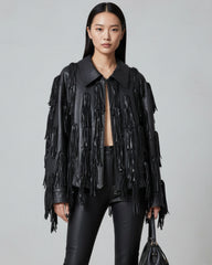 Luxury Sheepskin Fringe Jacket