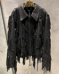 Luxury Sheepskin Fringe Jacket