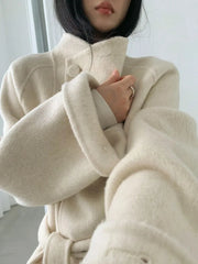 Luxury Wool-Blend Long Coat