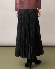 Luxury Plissé Crinkled Skirt