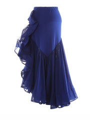 Luxury Asymmetrical Ruffle Skirt