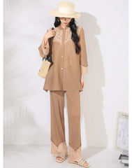 Truly Pleated Stretchy Pants Set