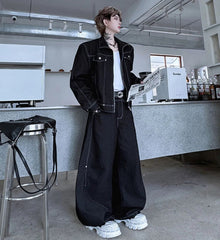 Men's Luxury Wide-Leg Jean & Jacket