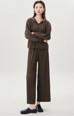 Luxury Casual Travel Pleated Set