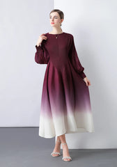 Luxury Pleated Dress With Sleeves