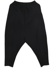 Couture Black Harem Pants with Elastic Waist