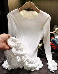 Pleated Bubble Blouse Top