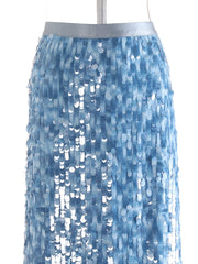 Sequin Glitter Straight Midi Skirt