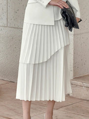 New Elegant Pleated 2-Piece Skirt Set