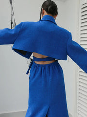 Luxury Wool-Blend Asymmetrical Coat