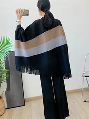 Women's 2 Piece Pleated Cape Sweater and Pants Set