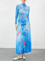 Elegant Pleated Skirt Co-Ord