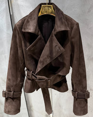 Luxury Lambskin Suede Jacket