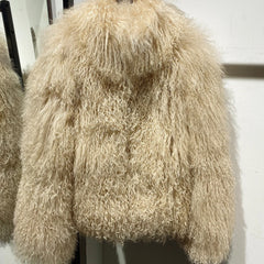 Couture Mongolian Curly Shearling Jacket