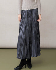 Luxury Plissé Crinkled Skirt