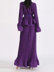 Truly Plissé Blouse & Long Skirt