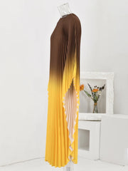 Elegant Kaftan Pleated Resort Dress